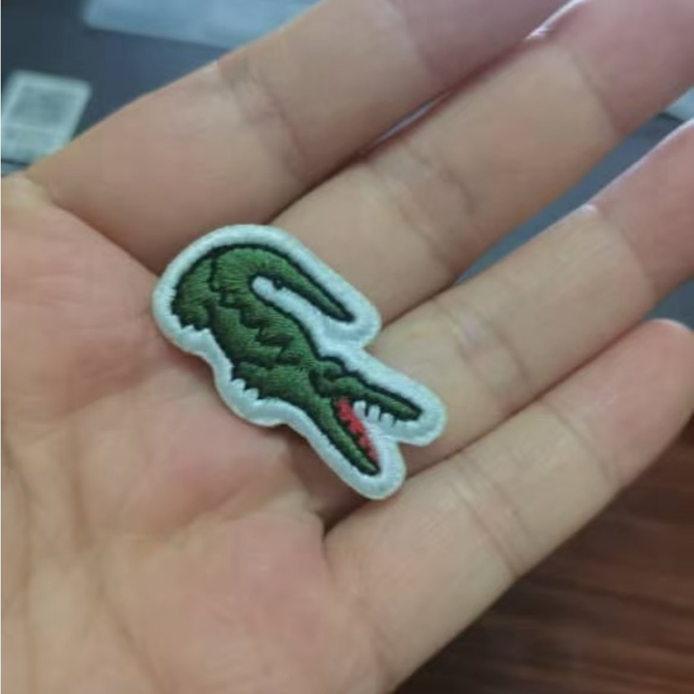 Green Crocodile Embroidered Patch